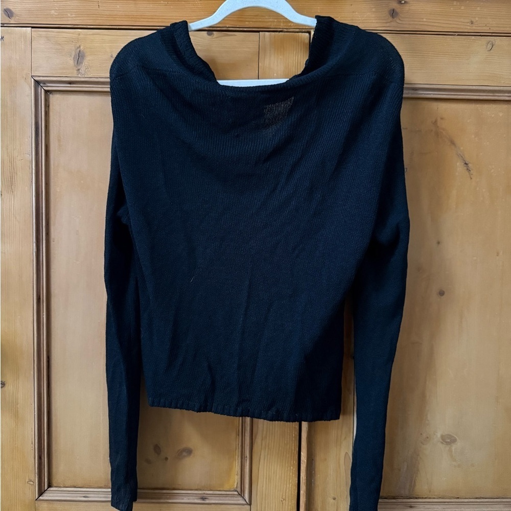 Margaret O’Leary Black lightweight button front cardigan long sleeve EUC - Picture 4 of 4